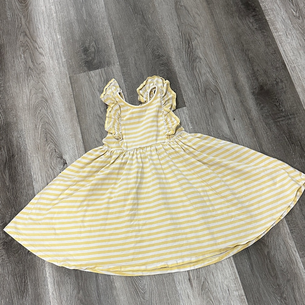 Yellow‎ Striped Kids Dress